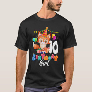 Kinder Fox 10. Geburtstag bin ich zehn Jahre alt J T-Shirt