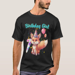 Kinder Fox Animal 7th Birthday Girl Fox Tag 7 Jahr T-Shirt