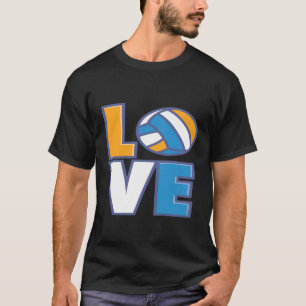 Kinder Frauen Volleyball Gif Girls Liebe Volleybal T-Shirt