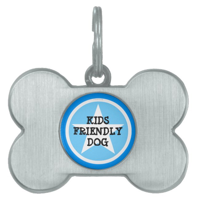 Kinder Friendly Dog Pet Tag Tiermarke (Vorderseite)