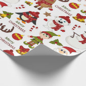 Kinder frohe Weihnachten Geschenkpapier (Ecke)