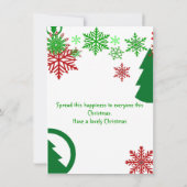 Kinder frohe Weihnachtsfeiertage Giraffe Rentier (Rückseite)