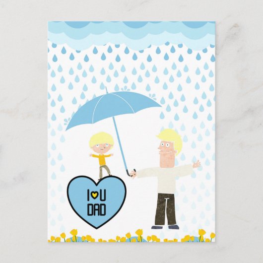 Kinder Frohen Vatertag Postkarte (Vorderseite)