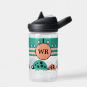 Kinder fügen Initialen ladybugs grüne Koralle hinz Trinkflasche (Links)