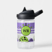 Kinder fügen Initialen ladybugs lila grün hinzu Trinkflasche (Links)