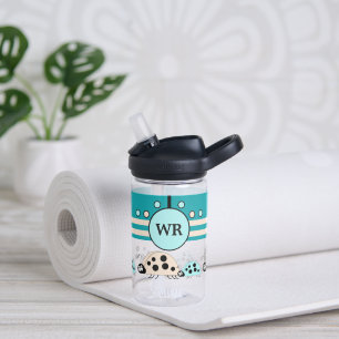 Kinder fügen Initialen ladybugs türkis creme hinzu Trinkflasche