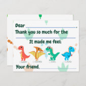 Kinder füllen Dankeschön-Karte aus Dankeskarte (Vorne/Hinten)