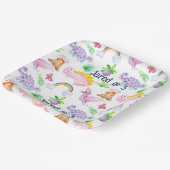 Kinder Fun Dinosaurier Regenbogen WasserfarbJungle Pappteller (Gewinkelt)