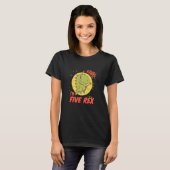 Kinder Fünf Rex 5. Geburtstag Shirt Fünf Dinosauri (Vorne ganz)