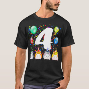 Kinder Funny Hamster Guinea Schwein 4. Geburtstag T-Shirt
