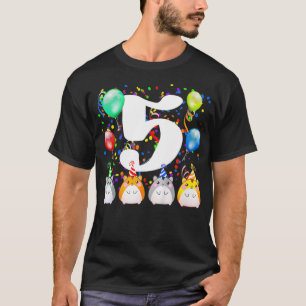 Kinder Funny Hamster Guinea Schwein 5. Geburtstag  T-Shirt