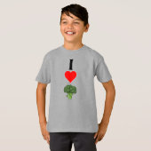 Kinder Funny I Liebe (Herz) Broccoli T-Shirt (Vorne ganz)