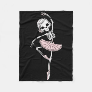 Kinder Funny Skeleton Tanzen Ballett Liebhaber Spo Fleecedecke