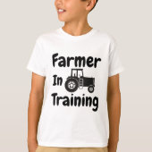 Kinder Funny Traktor Boy Bauer im Trainingszug T-Shirt (Vorderseite)
