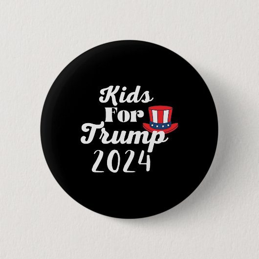 Kinder für die Wahl Trumps 2024 1 Button (Vorderseite)