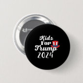 Kinder für die Wahl Trumps 2024 1 Button (Vorne & Hinten)