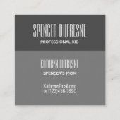 Kinder für Gamecontroller Quadratische Visitenkarte (Rückseite)