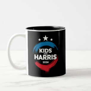 Kinder für Harris Präsident Kinder lieben Kamala H Zweifarbige Tasse