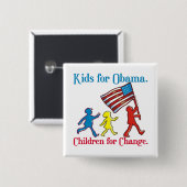 Kinder für Obama Button (Vorne & Hinten)