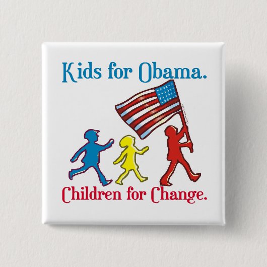 Kinder für Obama Button (Vorderseite)