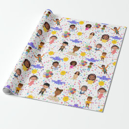 Kinder für Purim Wrapping Paper 30"+ Geschenkpapier
