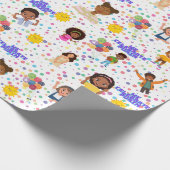 Kinder für Purim Wrapping Paper 30"+ Geschenkpapier (Ecke)