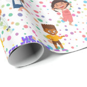 Kinder für Purim Wrapping Paper 30"+ Geschenkpapier (Rolleneckpunkt)
