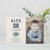 Kinder Fußball Einladung zum Foto (Stehend Vorderseite)