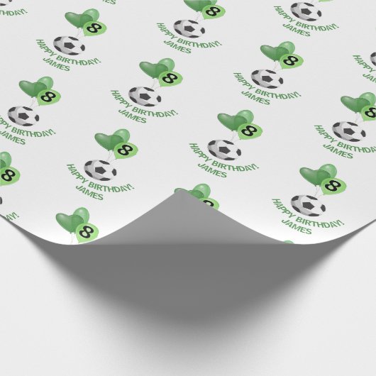 Kinder Fußball Geburtstag Geschenkpapier (Ecke)