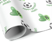 Kinder Fußball Geburtstag Geschenkpapier (Rolleneckpunkt)
