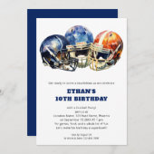 Kinder Fußball Geburtstag Rot Blau Einladung (Vorne/Hinten)