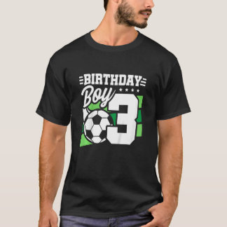 Kinder Fußball Geburtstagsparty 3 Jahre Junge 3. T-Shirt
