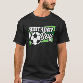 Kinder Fußball Geburtstagsparty Geburtstagsjunge T-Shirt (Vorderseite)