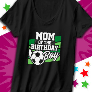 Kinder Fußball Party Mama des Geburtstags Junge T-Shirt