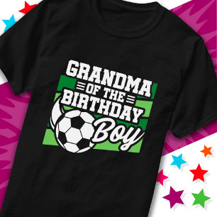 Kinder Fußball Party Oma von Birthday Boy T-Shirt