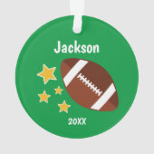Kinder Fußball Stars Grün Personalisiert Ornament (Rückseite)