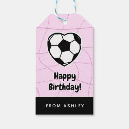 Kinder Fußballherz gestapelte Ball Girls Name Rosa Geschenkanhänger