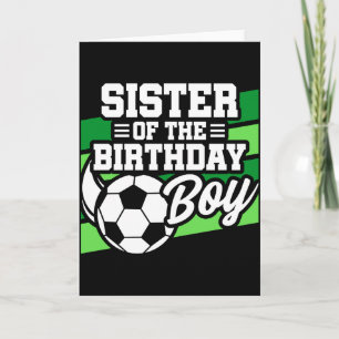 Kinder Fußballparty Schwester des Geburtstagsjunge Karte