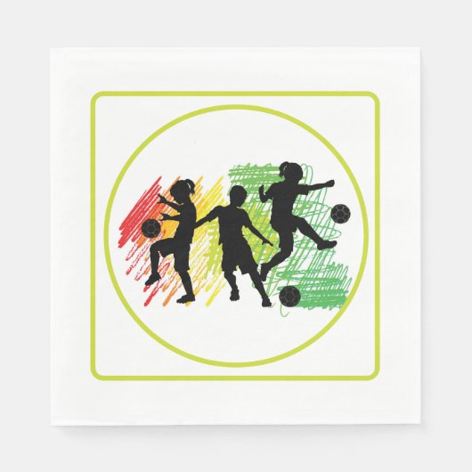 Kinder-Fußballparty  Serviette (Vorderseite)