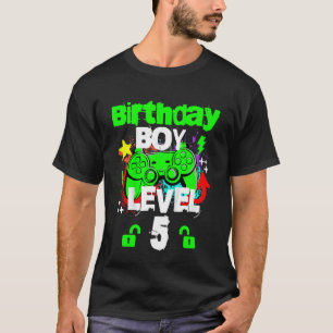 Kinder Gamer Happy 5. Geburtstag Junge Stufe 5 Ent T-Shirt