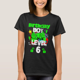 Kinder Gamer Happy 6. Geburtstag Junge Stufe 6 Ent T-Shirt