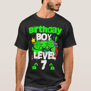 Kinder Gamer Happy 7. Geburtstag Junge Stufe 7 Ent T-Shirt