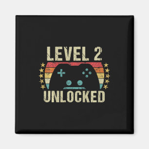 Kinder-Gaming-Vintage-Geschenk zum 2. Geburtstag 2 Magnet