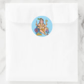 Kinder-Ganesha-Aufkleber Runder Aufkleber (Tasche)