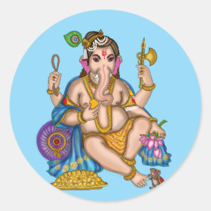 Kinder-Ganesha-Aufkleber  Runder Aufkleber