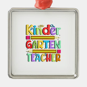Kinder Garten Teacher Ornament Aus Metall