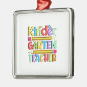 Kinder Garten Teacher Ornament Aus Metall (Links)