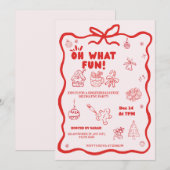 Kinder-Gebäck-Verzierungs-Party-Einladung Einladung (Vorne/Hinten)