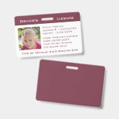 Kinder geben vor, Fahrradfahrer zu fahren Ausweis (Vorder- & Rückseite)