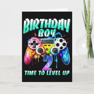 Kinder Geburtstag Junge Zeit zum Levelaufstieg Gam Karte